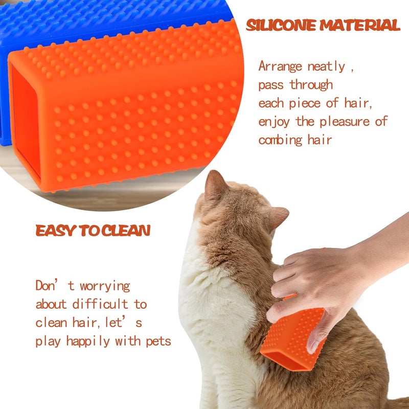 ysofun 2pcs Pet Dog Cat Hair Remover, Pet Hair Removal Tool, Hollow Cleaner Brush for car，Interior, Furniture, Sofa (orangeblue) - Image 4